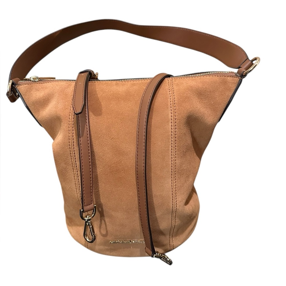 Michael Kors Euc Brooke Medium Suede Shoulder/Buc… - image 2